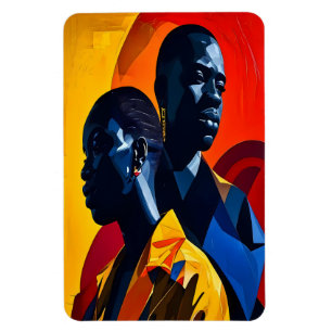 Modern Afrocentric Abstract Art Magnet