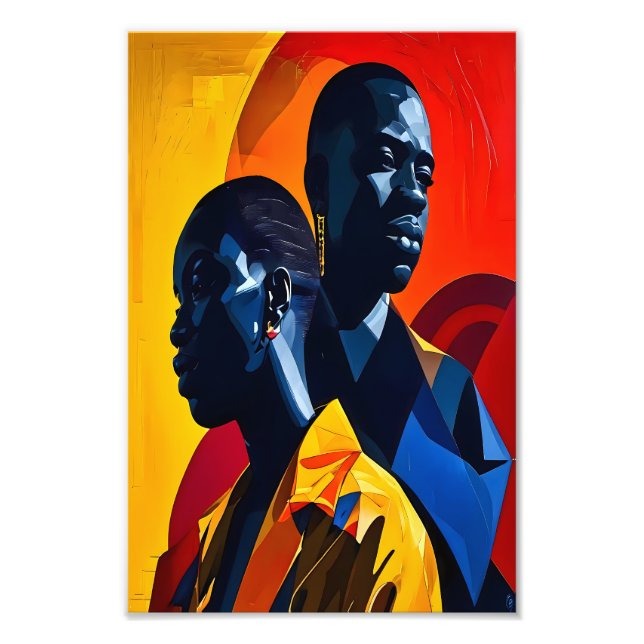 Modern Afrocentric Abstract Art Photo Print (Front)