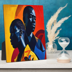 Modern Afrocentric Abstract Art Plaque