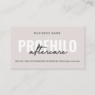 Modern Aftercare Botox Instructions Business Card