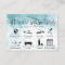 Modern aftercare card eyelash extensions icons