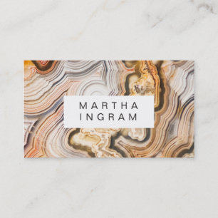 Modern Agate Abstract Macro Design Business Card