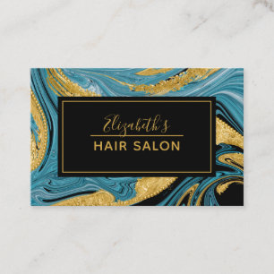 Modern Agate Marble Professional Hair Stylist Business Card