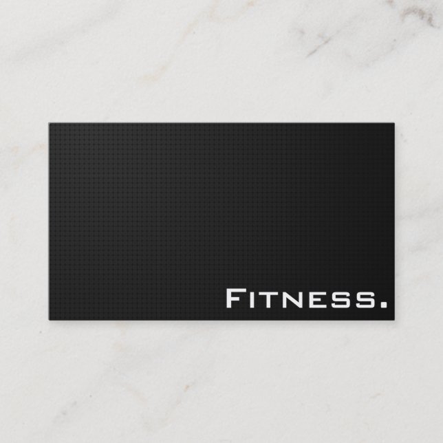 Modern All Black Texture - Fitness Business Card (Front)