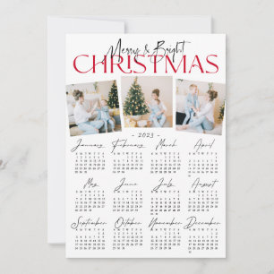 Modern All in One 3 Photo & 2023 Calendar Holiday 