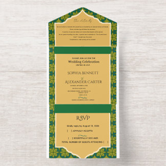 Modern All-in-One Wedding Invite