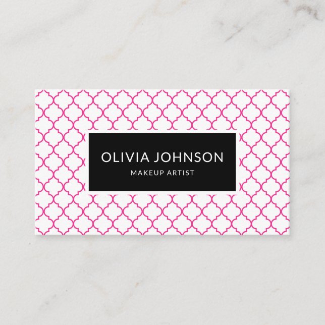 Modern All Professions, Beauty QR Code  Business Card (Front)