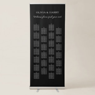 Modern Alphabetical Wedding Seating Chart Banner