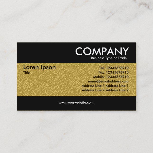 Modern - Amber Embossed Texture Business Card (Front)