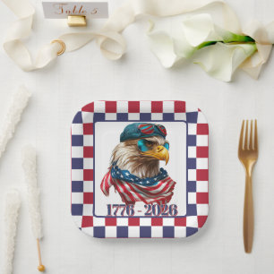 Modern American Engle 1776/2026 Paper Plate