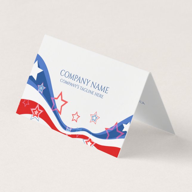 Modern American flag design Business Card (Front)