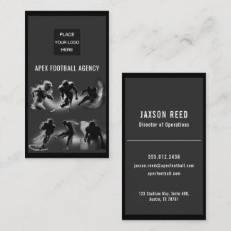 Modern American Football Sports Management Business Card