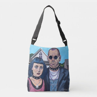 Modern American Gothic Art- Grant Woods Inspired Crossbody Bag