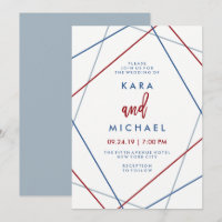 Modern American | Patriotic Geometric Wedding
