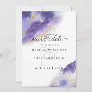 Modern Amethyst Watercolor Geode  BarefootBride™