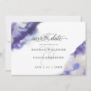 Modern Amethyst Watercolor Geode  BarefootBride™