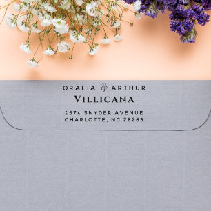 Modern Ampersand Couple Names Return Address Self-inking Stamp