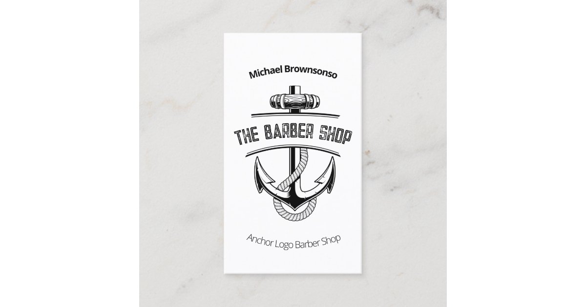 Modern Anchor Business Card | Zazzle