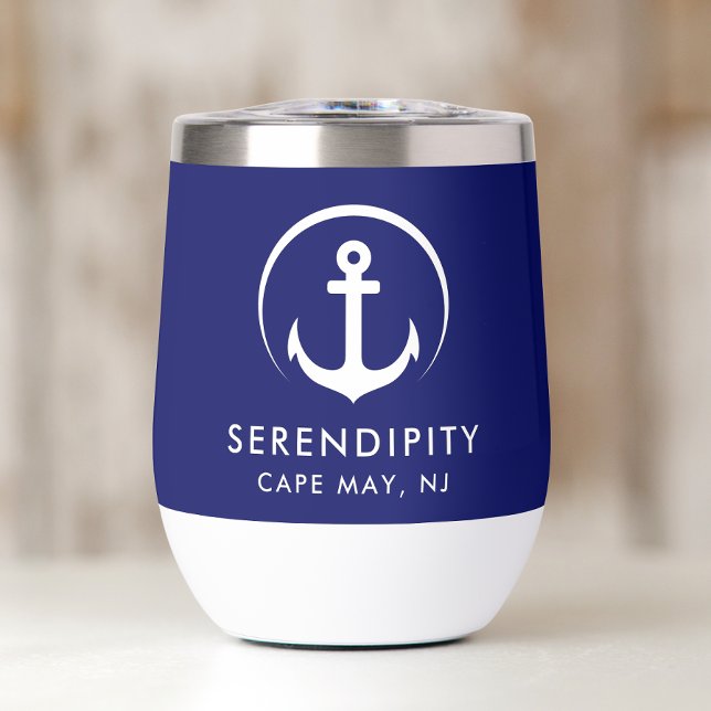 Modern Anchor Logo Navy Blue Boat (Creator Uploaded)