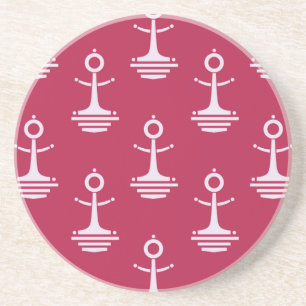 Modern Anchors Pattern Coaster