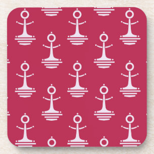 Modern Anchors Pattern Coaster