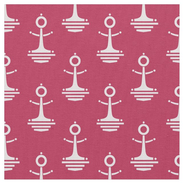 Modern Anchors Pattern Fabric (Close Up)