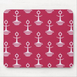 Modern Anchors Pattern Mouse Mat