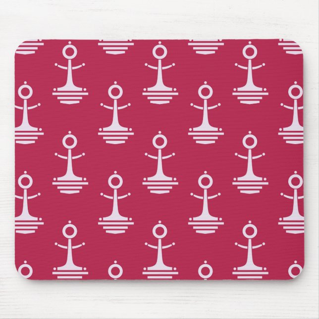 Modern Anchors Pattern Mouse Mat (Front)