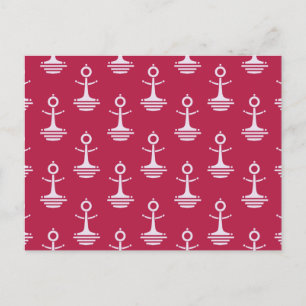 Modern Anchors Pattern Postcard