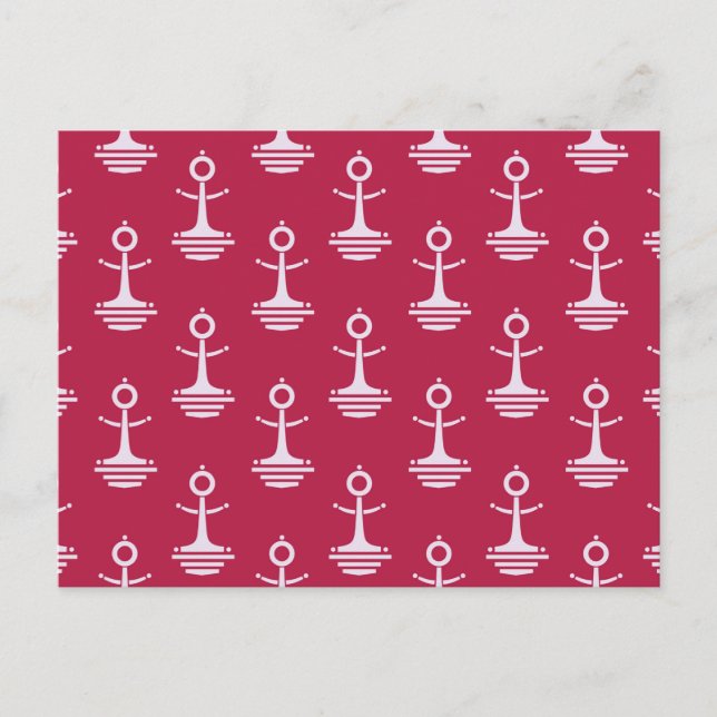 Modern Anchors Pattern Postcard (Front)