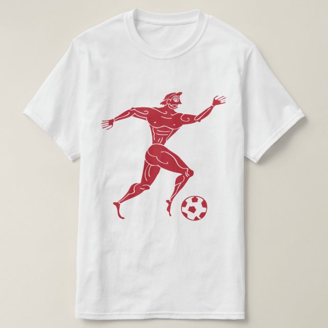 Modern Ancient Olympians Soccer Football Dark T-Shirt (Design Front)