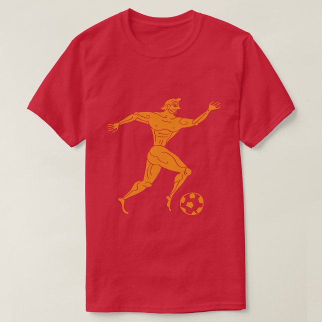 Modern Ancient Olympians Soccer Football  T-Shirt (Design Front)