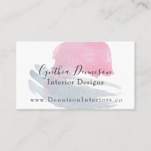 Modern and Artistic Watercolor Splash Business Card