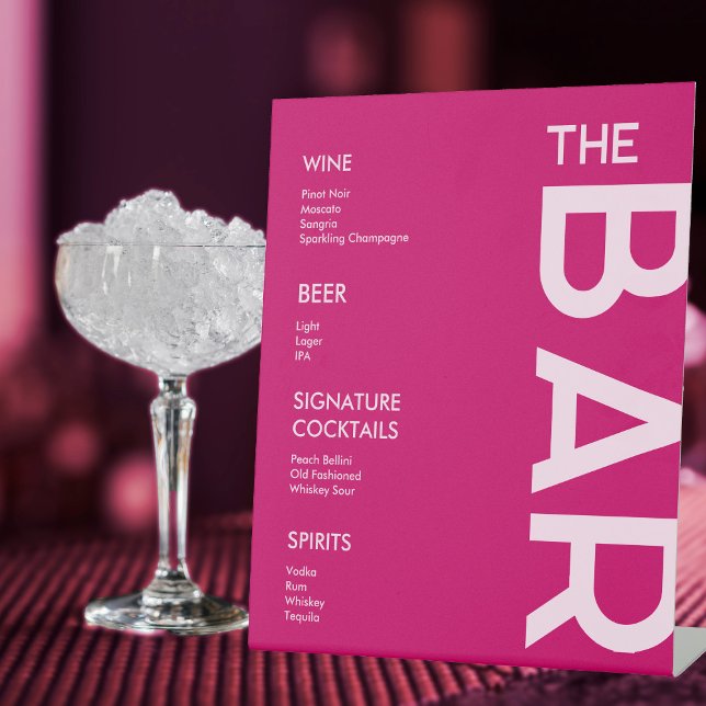 Modern and Bold Magenta Bar Sign (Creator Uploaded)