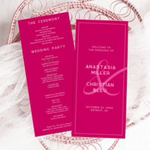 Modern and Bold Magenta Program Card