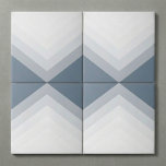 Modern and bold, triangle pattern tile<br><div class="desc">This modern wall tile features a striking chevron pattern composed of layered gradient stripes in elegant shades of grey and blue. Its clean lines and geometric shapes add depth and visual interest to the design. This tile is an excellent choice for bringing a sophisticated and stylish pop of personality to...</div>