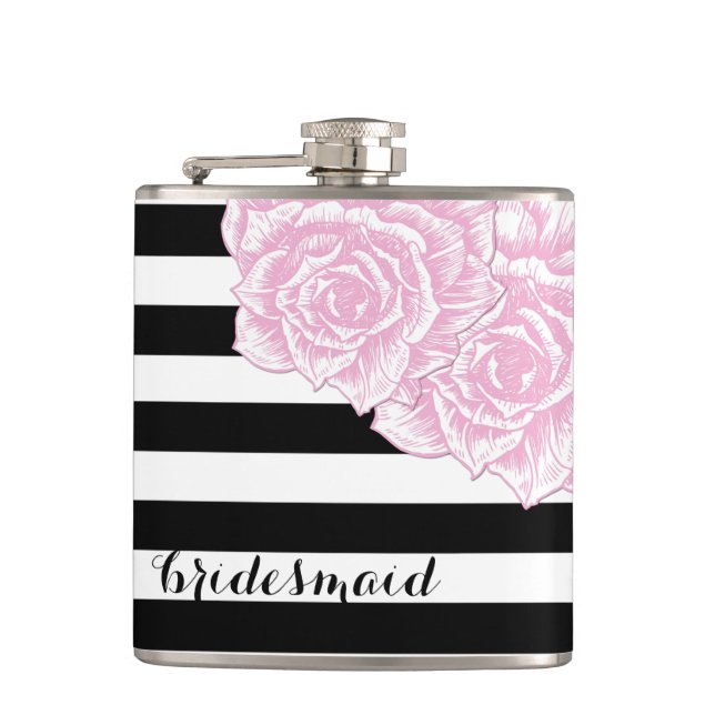 Modern and Chic Bridesmaid Flask (Front)