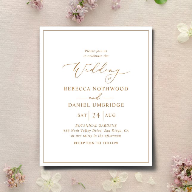 Modern and Chic Gold Wedding Invitation (Creator Uploaded)