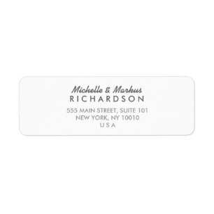 MODERN and CLASSIC White Address Label