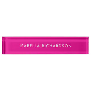 Modern and Classy Magenta Nameplate