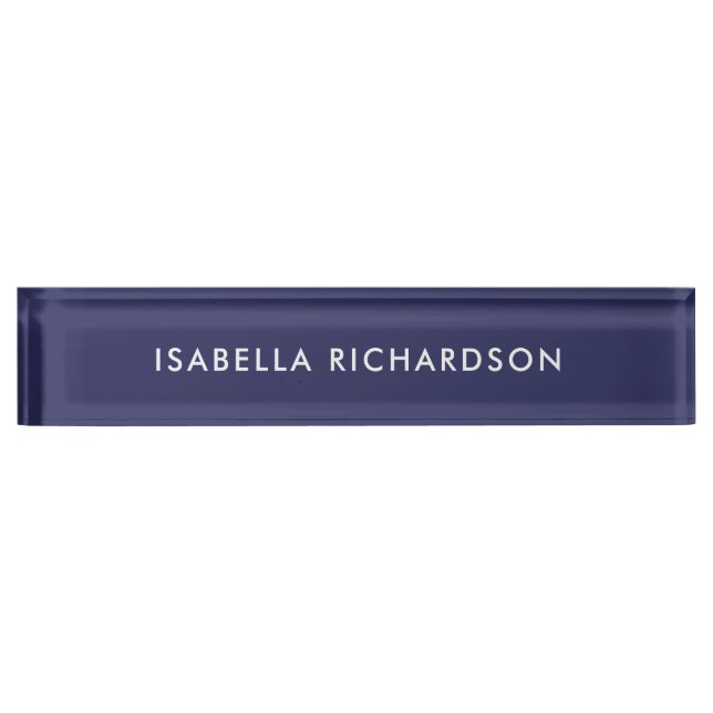 Modern and Classy Navy Blue Nameplate (Front)