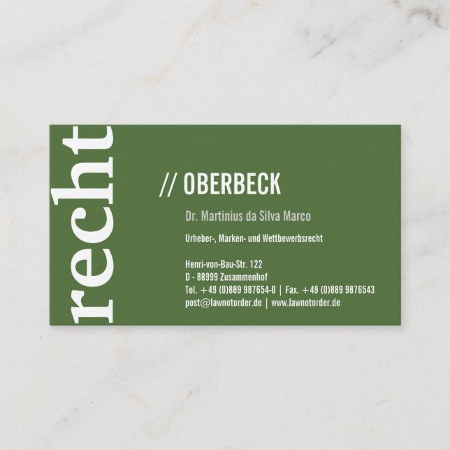 Modern and clear business card (Front)