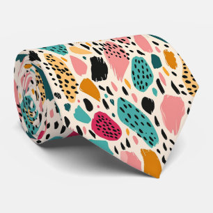 Modern and Colorful Animal Print Tie