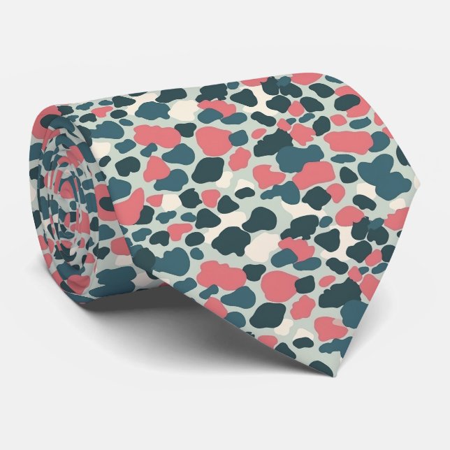 Modern and Colourful Animal Print Tie (Rolled)