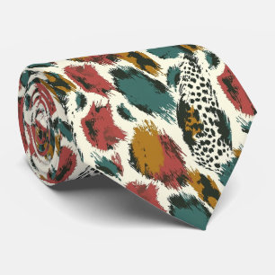 Modern and Colourful Animal Print Tie