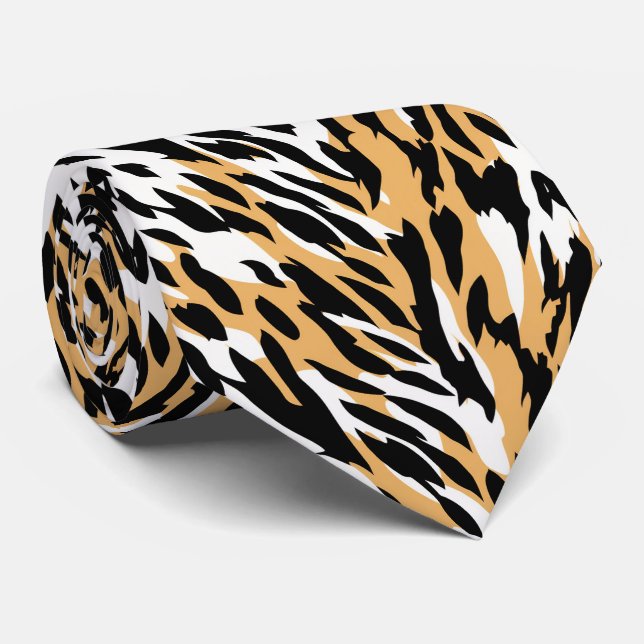 Modern and Colourful Animal Print Tie (Rolled)
