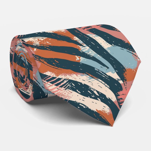 Modern and Colourful Animal Print Tie (Rolled)