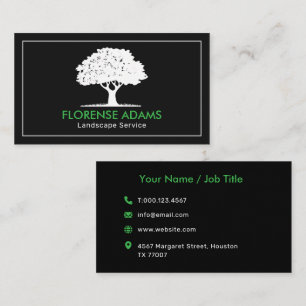 Modern and Elegant Arborist Lawn Tree Care Business Card