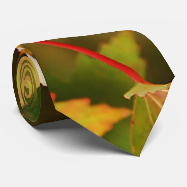 Modern and Elegant Autumn Leaves Tie (Rolled)