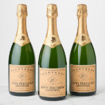 Modern and Elegant Birthday Sparkling Wine Label<br><div class="desc">This Modern and Elegant Birthday sparkling wine Label is perfect for any age! The elegant simple design sets the tonne for a luxury event.</div>